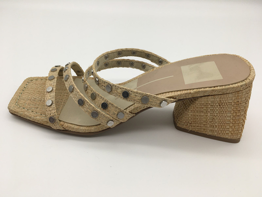 #6 - #11 verano Chunky Heel Sandals/Tan Ladies Peep Toe Sandals