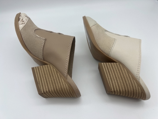 OEM Toe Shoes Tan señalado para mujer/de los calzados informales blancos con TPR Outsole