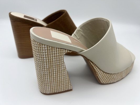 ODM de cuero para mujer cómodo Brown Toe Heel Sandals abierto de los zapatos de vestir