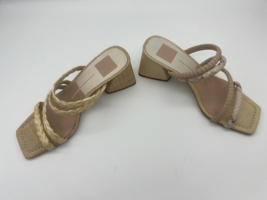 Lt de cuero suave Tan de las sandalias de las señoras de la impresión de Python/del pío lindo blanco Toe Sandals