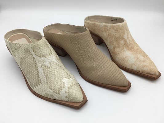 Los zapatos de vestir de cuero para mujer del OEM cerraron a Toe Pointed Toe Brown ROHS