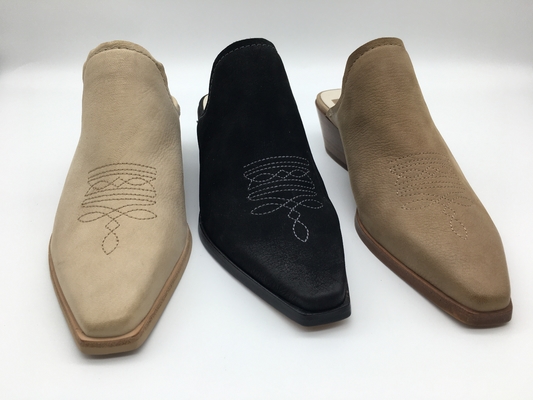 Suavemente dos Tone Leather Shoes Low Heel cerraron a Toe Dress Shoes Pointed Toe