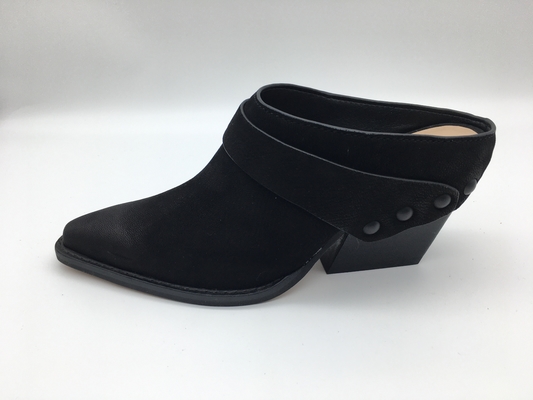 Suavidad cerrada dos Tone Full Wrap Upper de los zapatos de Toe Wedge Womens Leather Dress