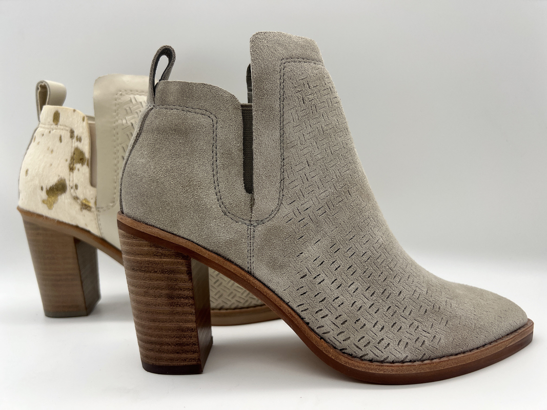 Talón del ABS con el outsole de TPR, el ante suave de la grieta y las botas para mujer de cuero del tobillo del vestido del pelo metálico