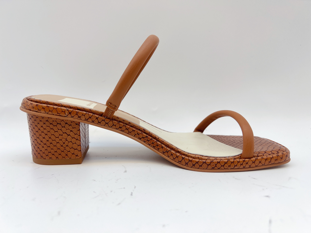 Las señoras de Brown abren a Toe Slippers Comfortable los 2cm los deslizadores de una correa con la impresión de Croco
