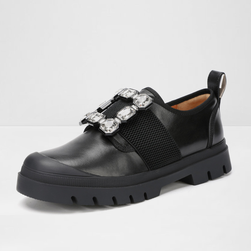 Plano negro para mujer Nuevos estilos Office Lady Shoe, Zapato plano casual Mary Jane