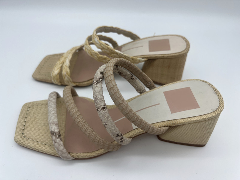 Lt de cuero suave Tan de las sandalias de las señoras de la impresión de Python/del pío lindo blanco Toe Sandals