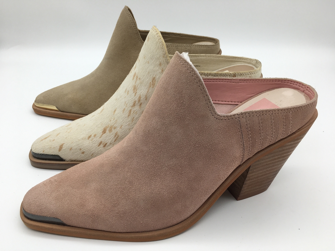 Ante suave Chunky Heel Dress Shoes de la vaca de los zapatos de vestir de Tan Beige Closed Toe Womens