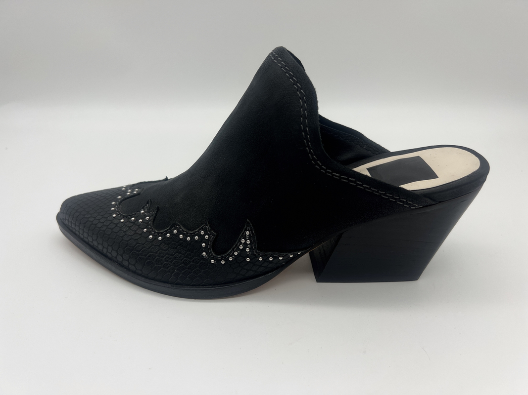 Zapatos de ante suaves de la vaca del negro cerrado brillante de Toe Platform Womens Dress Shoes